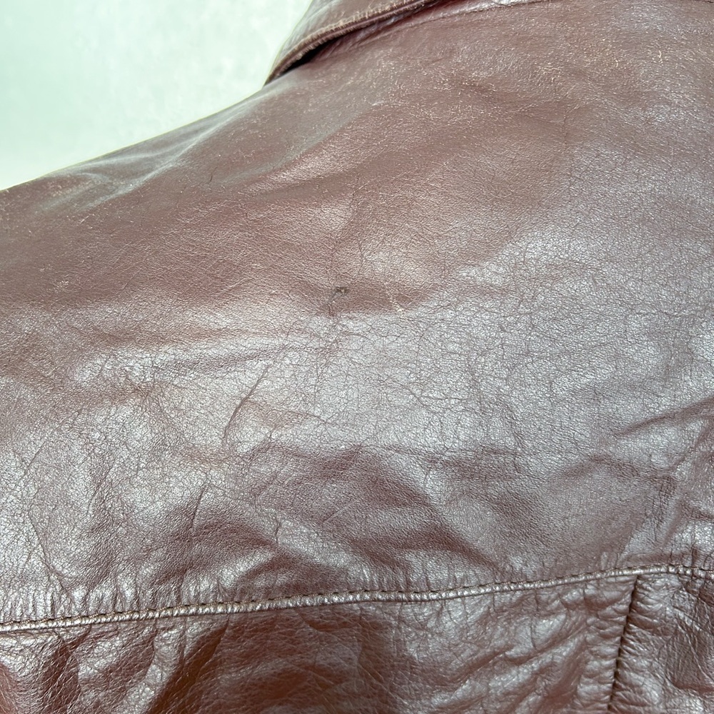 Saddlery Vintage Leather Classic Brown Bomber Jacket - Picture 6 of 12